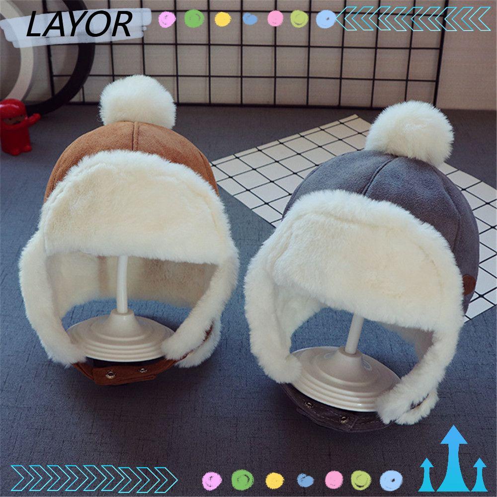 LAYOR Ushanka Hat Winter Plush รัสเซียหนาขึ้นสําหรับ 6-24 เดือน