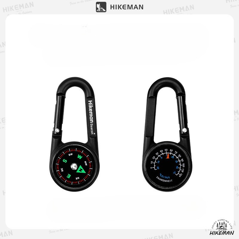 HIKEMAN เข็มทิศขนาดเล็ก มัลติฟังก์ชัน สำหรับแคมปิง ทนทานและแม่นยำ สามารถวัดอุณหภูมิได้ในกรณีฉุกเฉิน