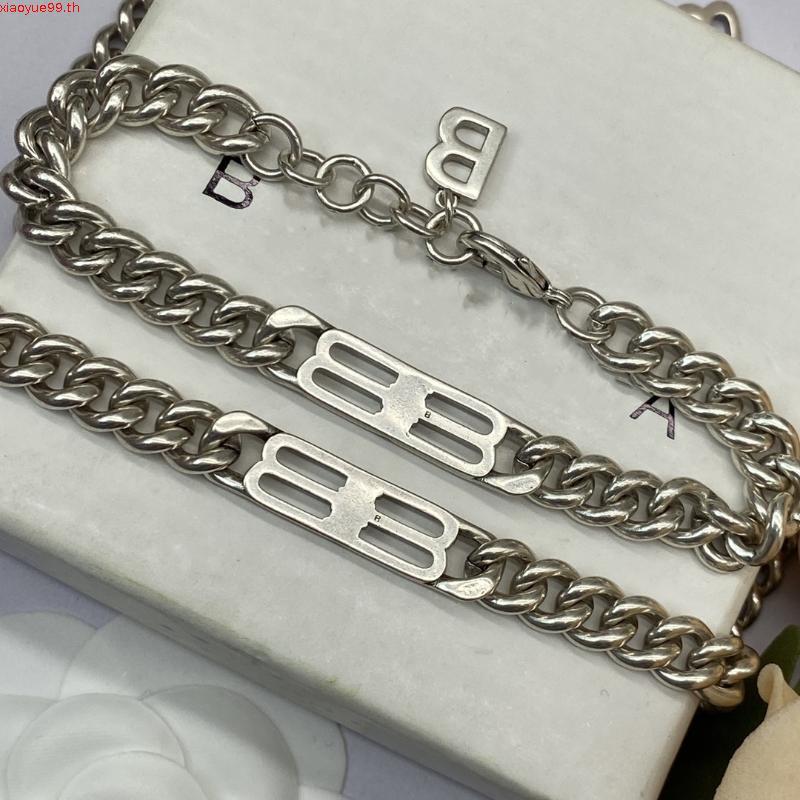 B-home-alenciaga สร้อยข้อมือสีพิมพ์ลายเหล็กสําหรับผู้ชายและผู้หญิง / 10284