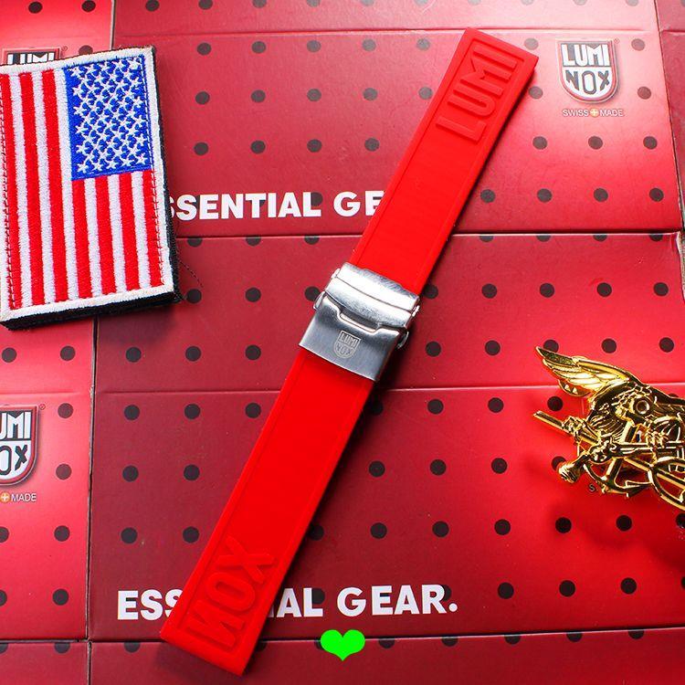 สายรัด เหมาะสําหรับ luminox luminox Strap Quick Release สายซิลิโคนสายสี 23mm 24mm luminox