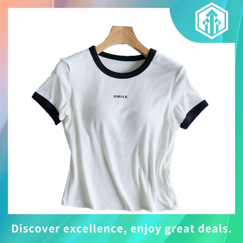 AIMER - Classic Ribbed Contrast T-Shirt เสื้อยืด