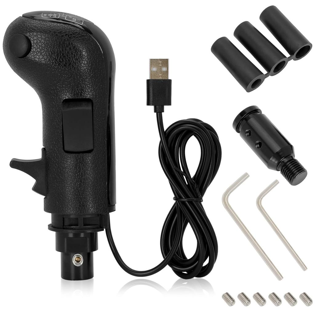 Kelegaan USB Truck Simulator Shifter, ใช้งานร่วมกับ Logitech G25, G27, G29, G923, Thrustmaster TH8A 