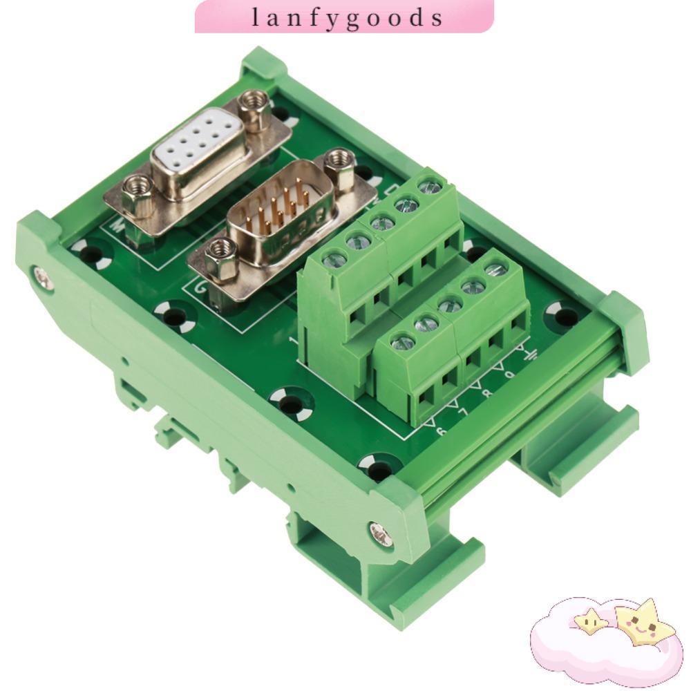 LANFYGOODS DB9 DIN Rail โมดูล, DIN Rail Mount ชาย/หญิง Connector DB9 Breakout Board, การเชื่อมต่อที่