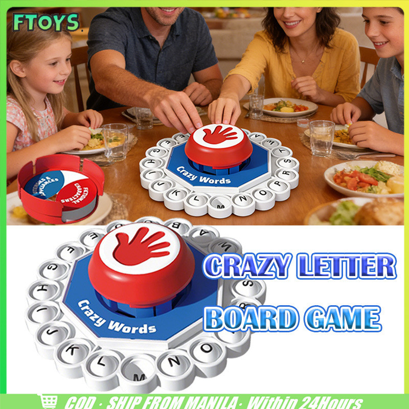 จัดส่งใน24ซม.Boardgame เกมคําศัพท์ เกมฝึกสมอง การศึกษาภาษาอังกฤษ ง่ายต่อการพกพา เสริมพัฒนาการเด็ก ขอ