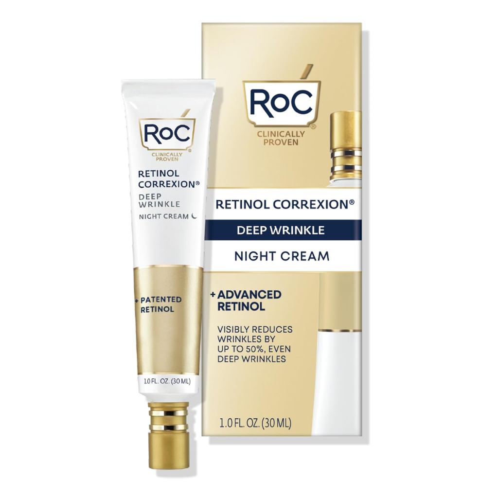 RoC Retinol Correxion Night Cream สําหรับริ้วรอยร่องลึก, Anti Aging Skincare Treatment ผู้หญิงและผู้