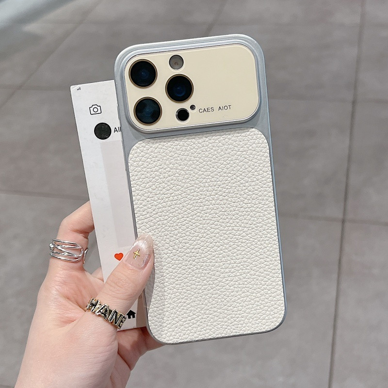 เปลือก บางเฉียบสีคู่หน้าต่างขนาดใหญ่หนังลิ้นจี่ลายสีชมพูเคสโทรศัพท์เหมาะสําหรับ ไอโฟน 11 12 13 14 15 16 17 มือโปร สูงสุด รวมทุกอย่างพร้อมฟิล์มเลนส์ฝาครอบป้ ราคา ถูกที่สุด ดีลบีเคเค แกลเลอรีภาพที่ 4