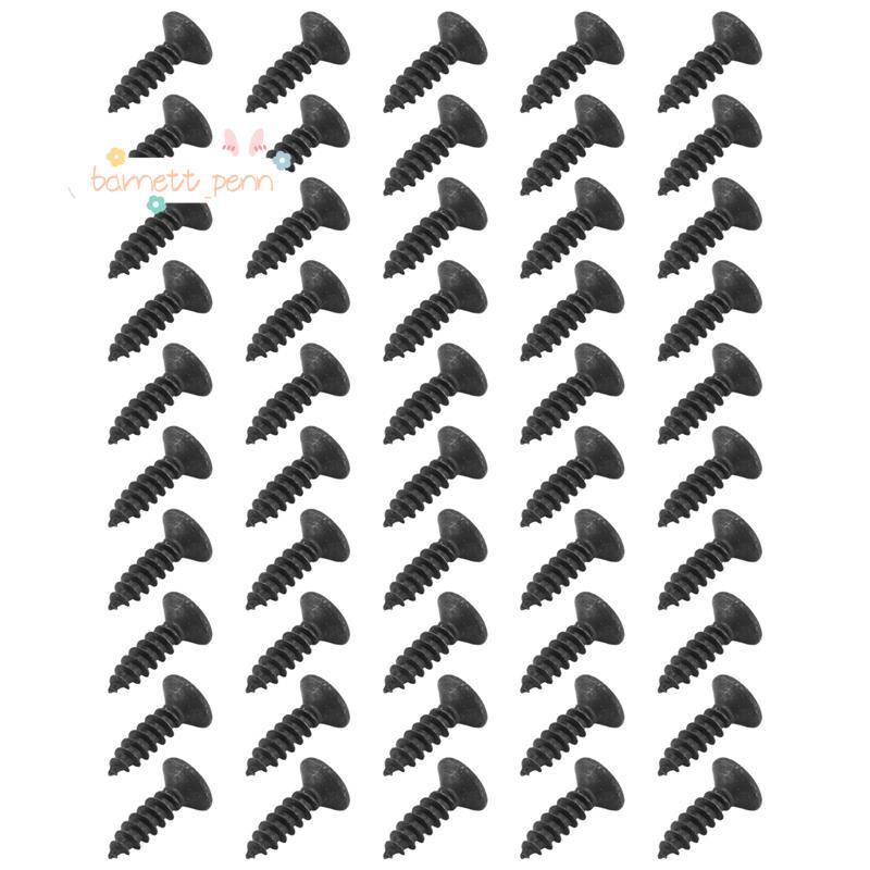 สกรู Pickguard 50 ชิ้น 3 มม. สําหรับกีตาร์สไตล์ (สีดํา)