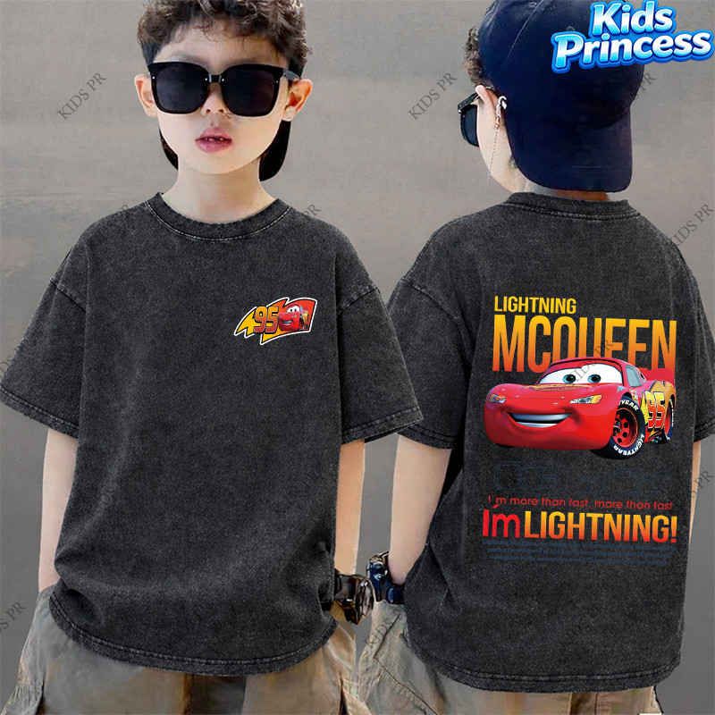 COD 2026 สินค้าใหม่ ทรงหลวม คอกลม เสื้อเด็ก kids Distressed T-shirt ผ้าฝ้าย เด็กชาย เสื้อผ้าเด็ก t-shirt S57