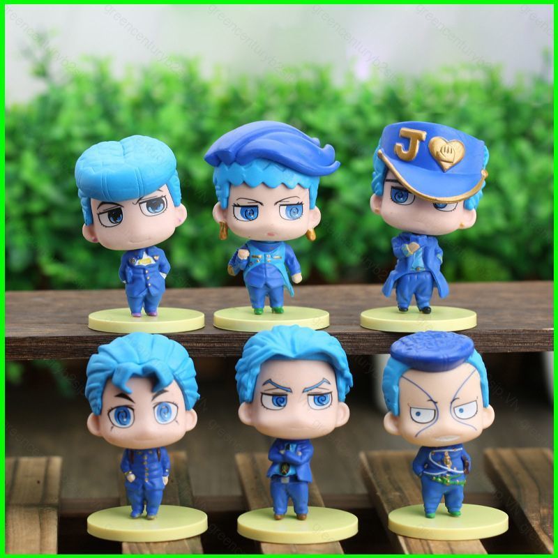 G2P 6 ชิ้น JoJos Bizarre Adventure: เพชรแตก Josuke Higashikata Action Figure เครื่องประดับ P2G