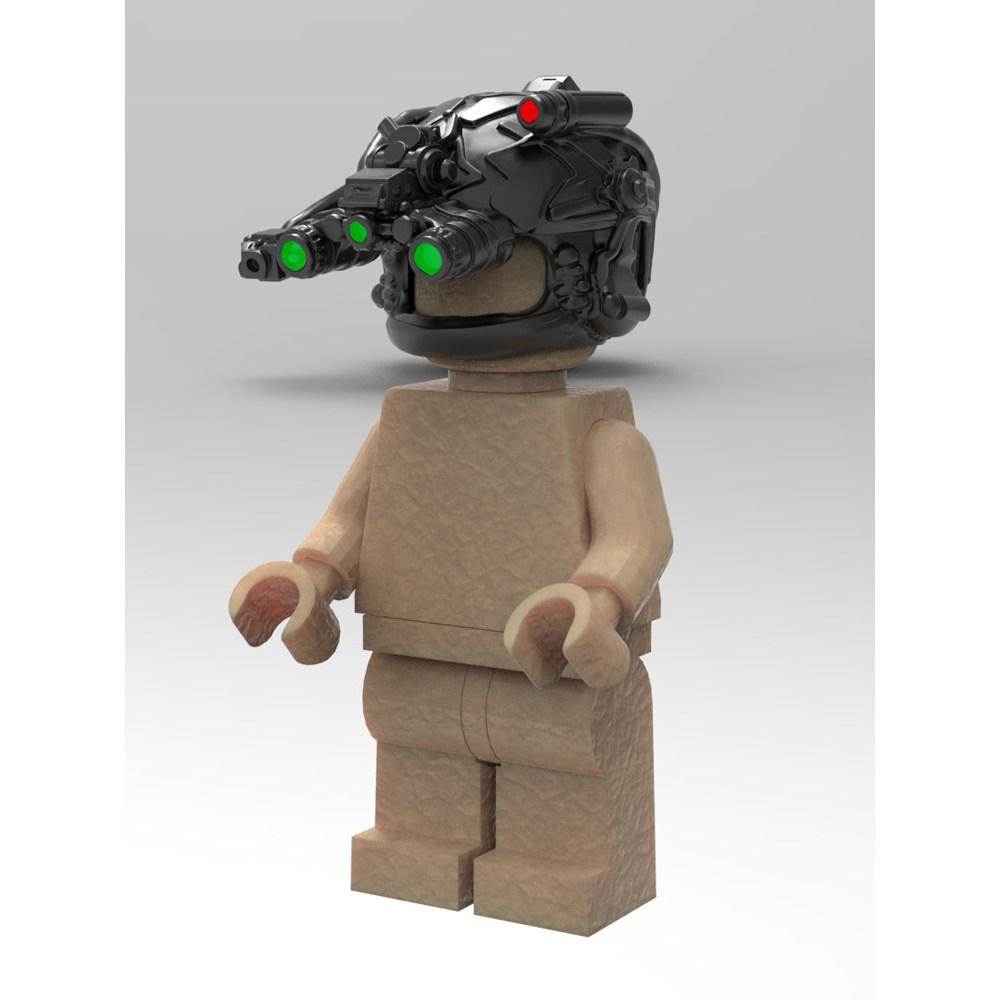 บล็อกอาคาร Night Vision ไม้ Man War หมวกรุ่นยุทธวิธีทหารของเล่นเด็ก High-End Strategy หมวกกันน็อคหมว