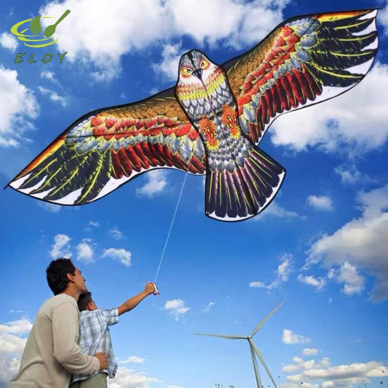 [ELOY] 1.6/1.8m Giant Eagle Kite 100m Kite String Flying Bird Kites Outdoor Fun Sports Garden Toys B