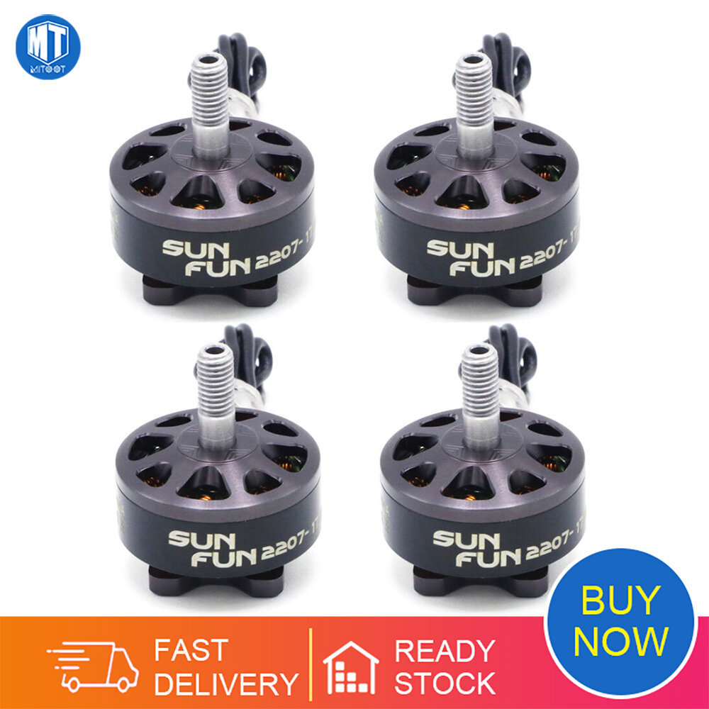 1 pcs DYS SUN FUN 2207 1750KV 2450KV 2750KV CW ด้าย FPV Racing มอเตอร์ไร้แปรงสําหรับ RC อะไหล่