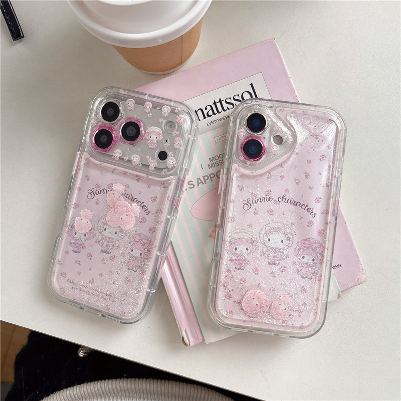 IPhone 17 Pro max ลายเมโลดี้ TPU materia Liquid quicksand เคสโทรศัพท์
