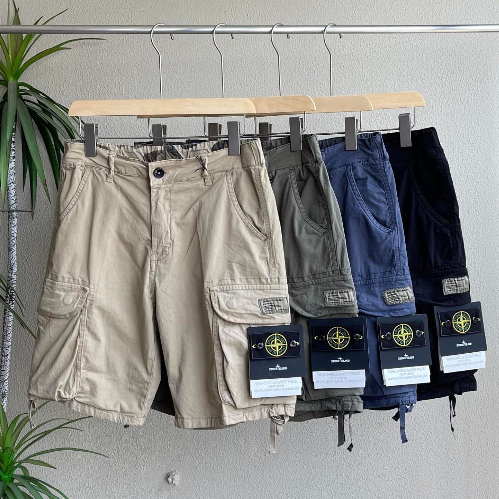 กางเกงขาสั้นคาร์โก้แทคติคอลรุ่นใหม่ปี 2026 ST0NE lSL@ND สำหรับผู้ชาย มีหลายกระเป๋า สไตล์ลำลองฤดูร้อน