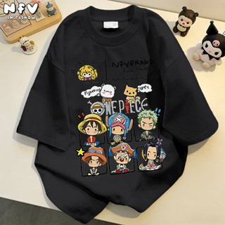 【จัดส่งตลอด 24 ชั่วโมง】NFV แฟชั่นเกาหลี✨เสื้อยืดแขนสั้นคอกลม…