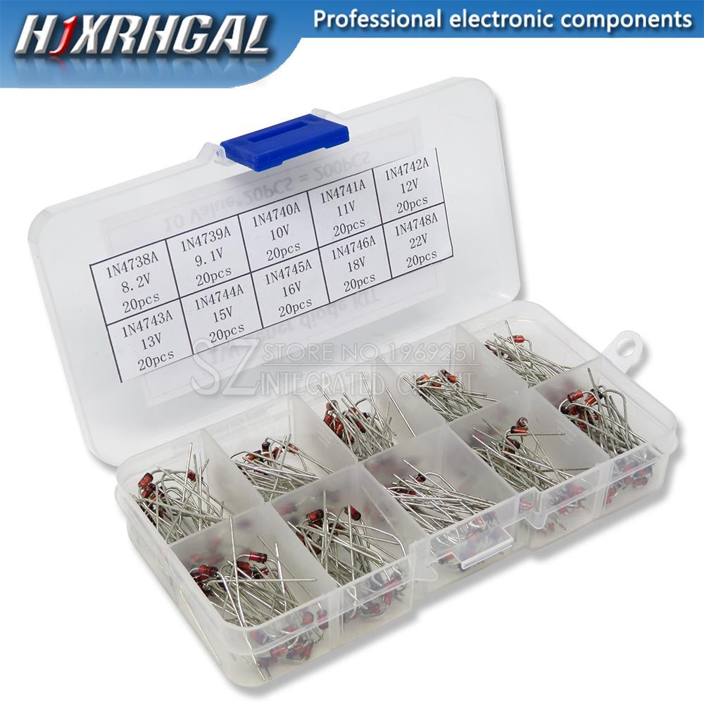 10 ค่า * 20PCS Zener Diode Assortment igmopnrq diy ชุดอิเล็กทรอนิกส์แพ็ค 3.3V 3.6V 3.9V 4.3V 4.7V 5.