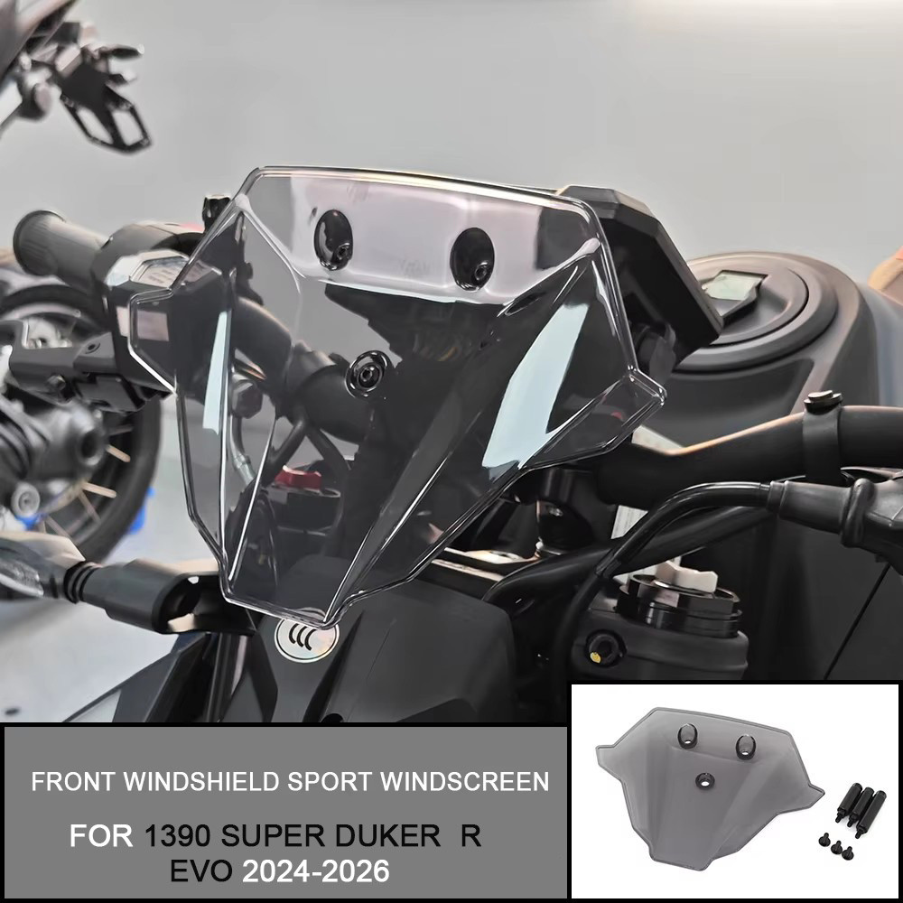 Dกระจกบังลมหน้ารถมอเตอร์ไซค์ สำหรับ 1390 SUPER DUKER EVO 2024-2025-2026 Duke 1390 อุปกรณ์เสริมสำหรับ