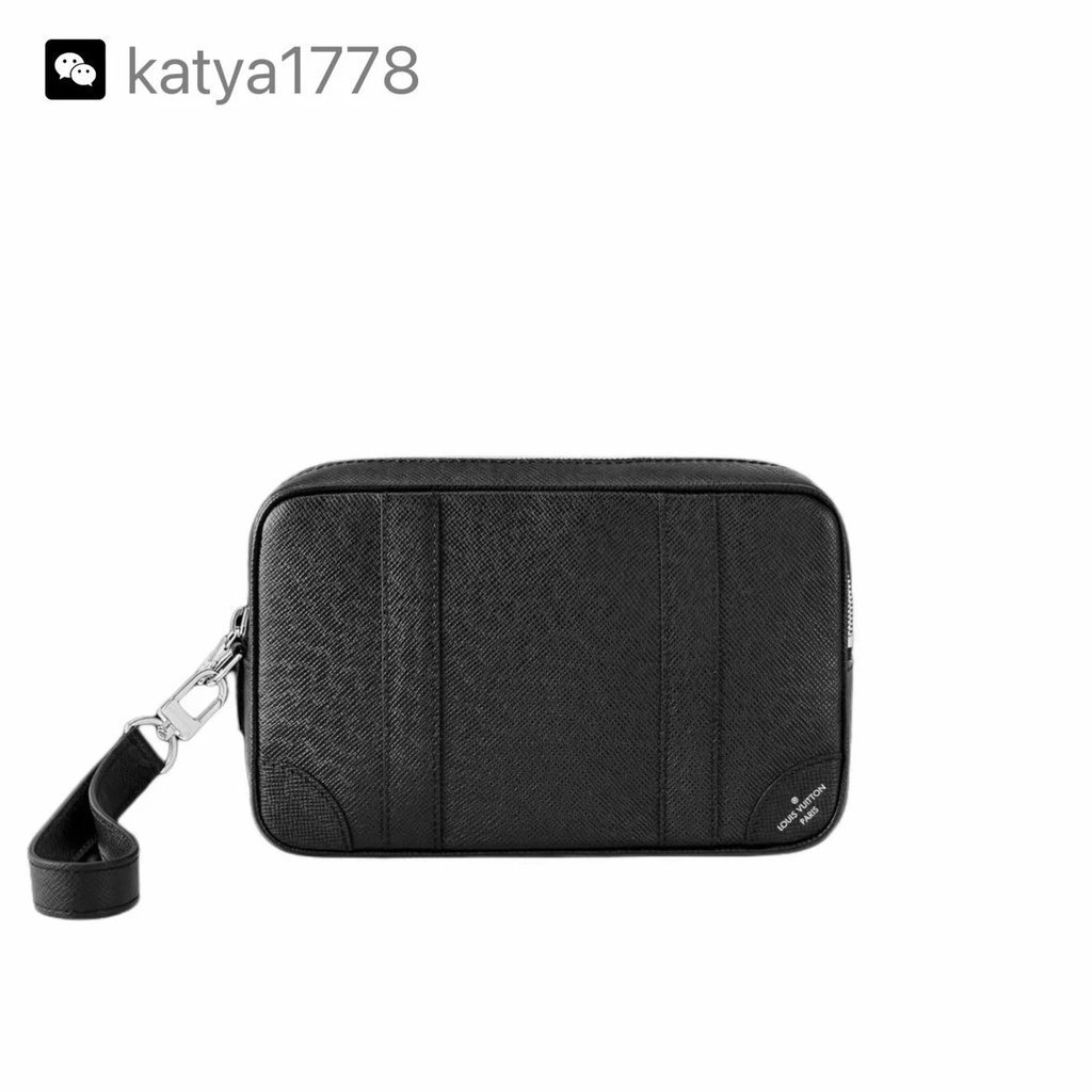 LOUIS VUITTON Pochette Kasai Clutch M0399 สีดํา-LV