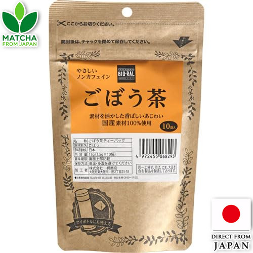 Biolal Gobo Tea Triangular Teabags Caffeine-Free Roasted Flavor