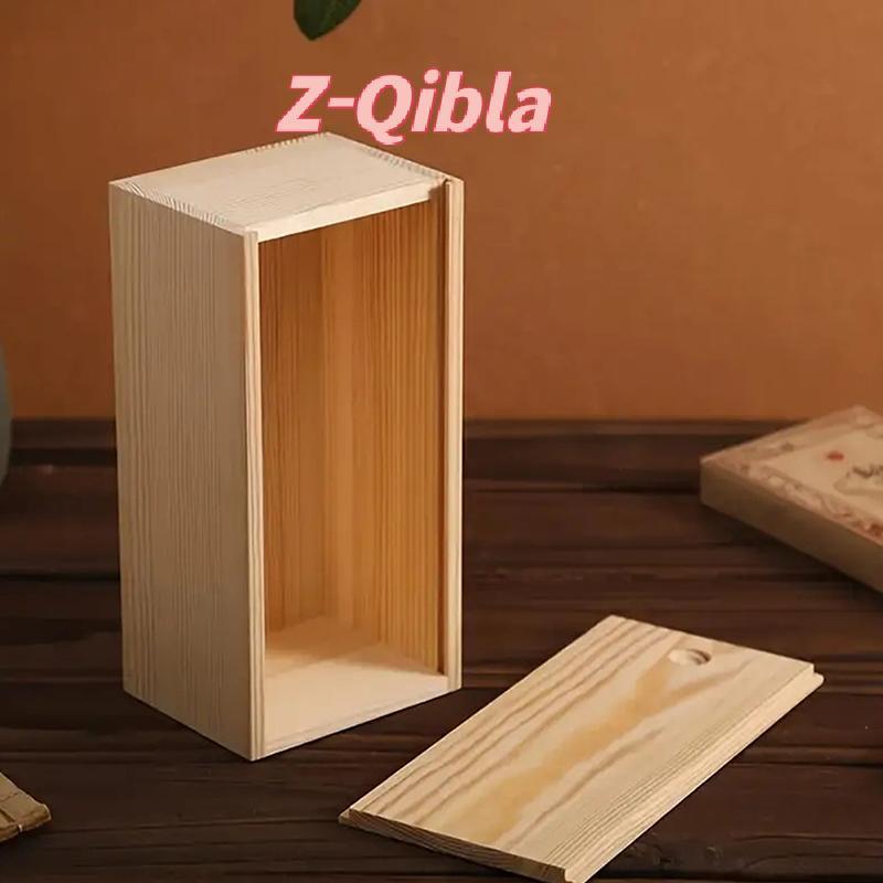 กล่องไม้สน Pine สําหรับเครื่องประดับ Home Storage Case ฝาครอบเลื่อน Keepsake