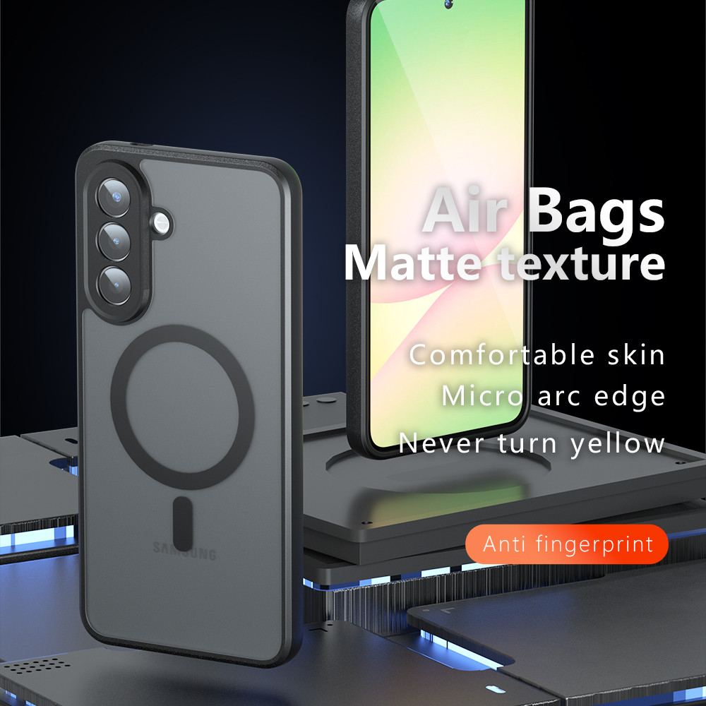 SAMSUNG สําหรับSamsung A57 A37 สําหรับSamsung Galaxy A57 A17 A07 โทรศัพท์ปลอกMatte ClearปกหลังอะคริลิคใสกันกระแทกกันชนSoft TPUขอบที่มองไม่เห็นAirกระเป๋าสนับสนุนMagnetici ราคา ถูกที่สุด ดีลบีเคเค แกลเลอรีภาพที่ 2
