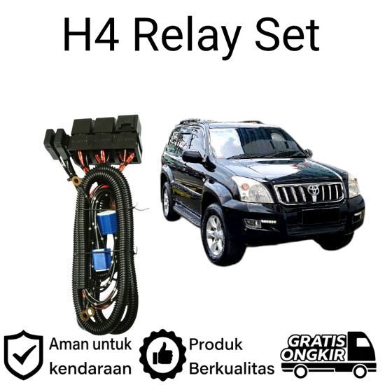 AM ชุดรีเลย์ H4 ไฟหน้า LED สําหรับ Toyota Land Cruiser Prado 120