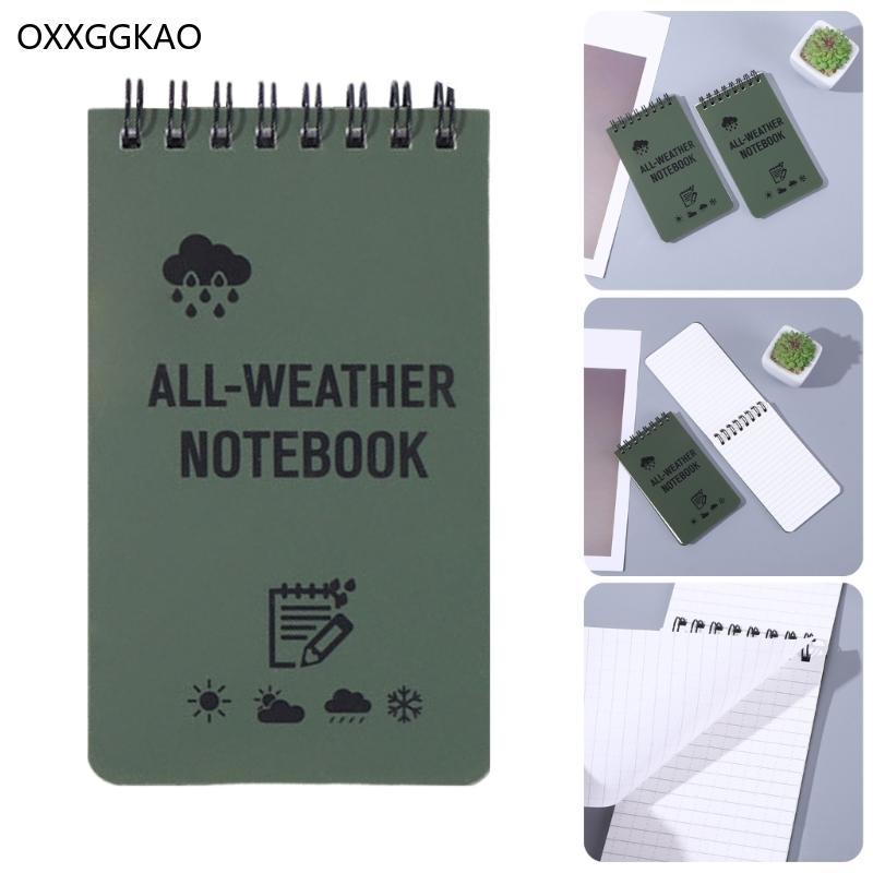 OXXGGKAO Weatherproof Notebook Waterproof Notebook Field Note Pad All Weather Paper Notebook for Off