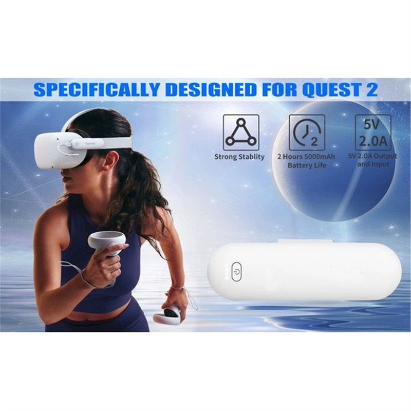 เข้ากันได้กับแว่นตา VR ภายนอก pico4 อายุการใช้งานแบตเตอรี่แว่นตา VR 5,000mAh Power Bank