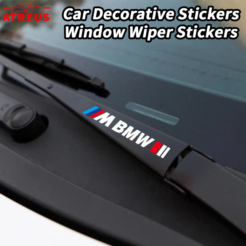 2 ชิ้น BMW M สติ๊กเกอร์ ติดรถยนต์ สติ๊กเกอร์ที่ปัดน้ำฝนรถยนต์ ใบปัดน้ำฝน สติ๊กเกอร์ สติกเกอร์กันรอยข