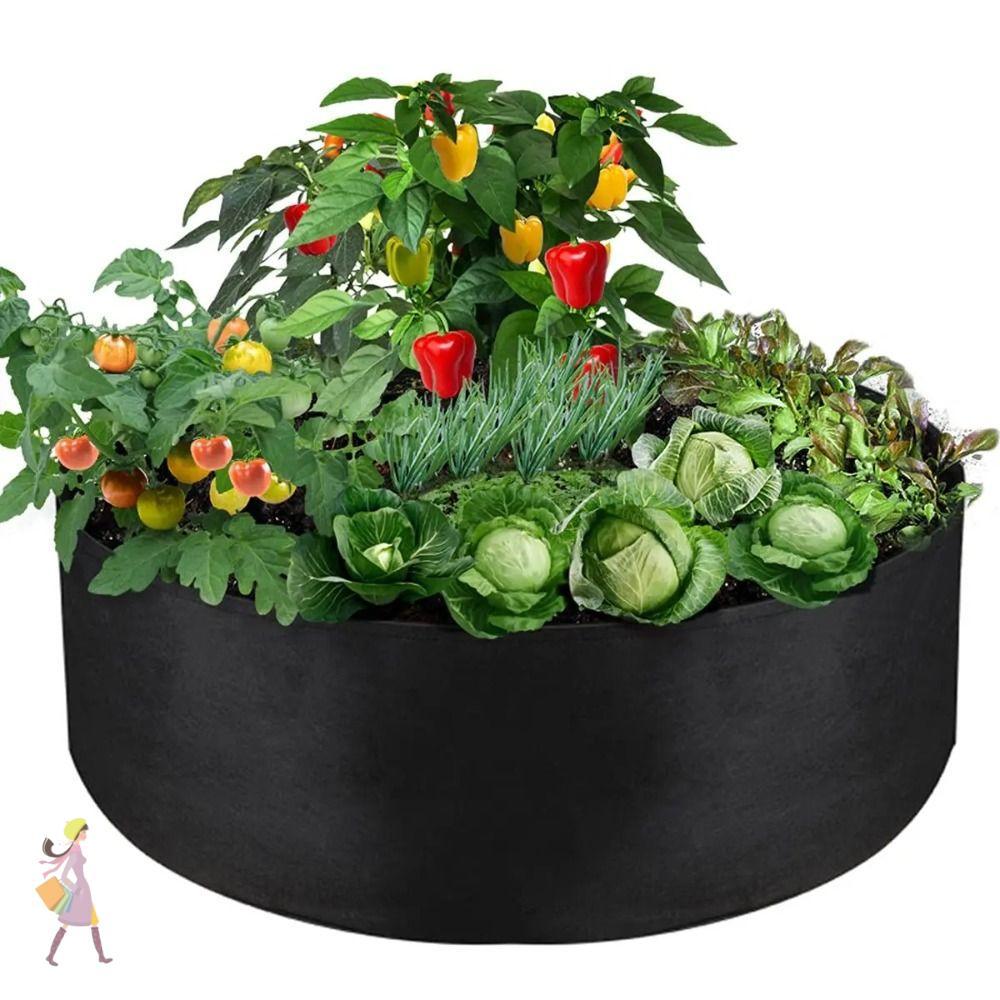 YGBG 20/30/40/50/100 แกลลอน Grow Bag, 20/30/40/50/100 แกลลอนพร้อมที่จับสวนปลูกกระเป๋า, คุณภาพสูง Felt Garden เครื่องมือปลูกคอนเทนเนอร์กลางแจ้ง
