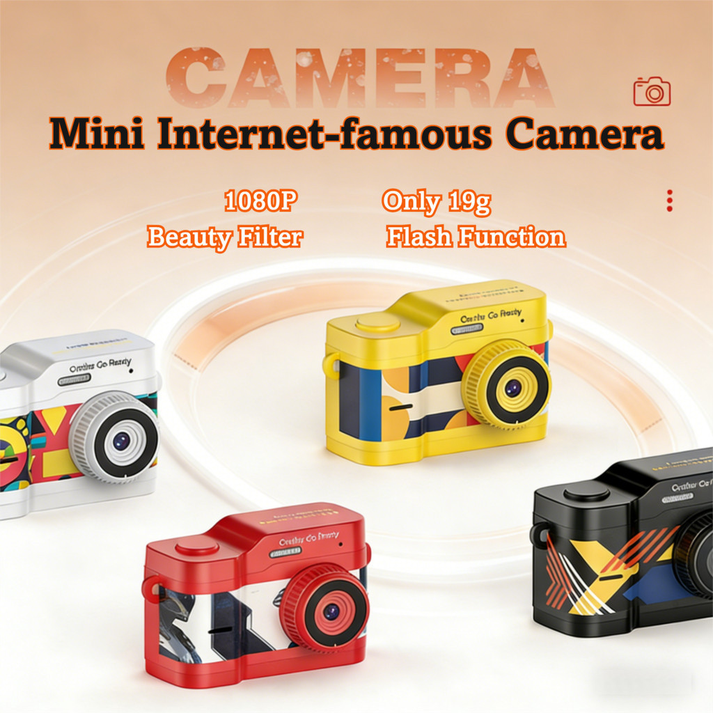 ใหม่ Mickey Co-Branded Camera Optical Zoom Beauty Filter Home HD Camera
