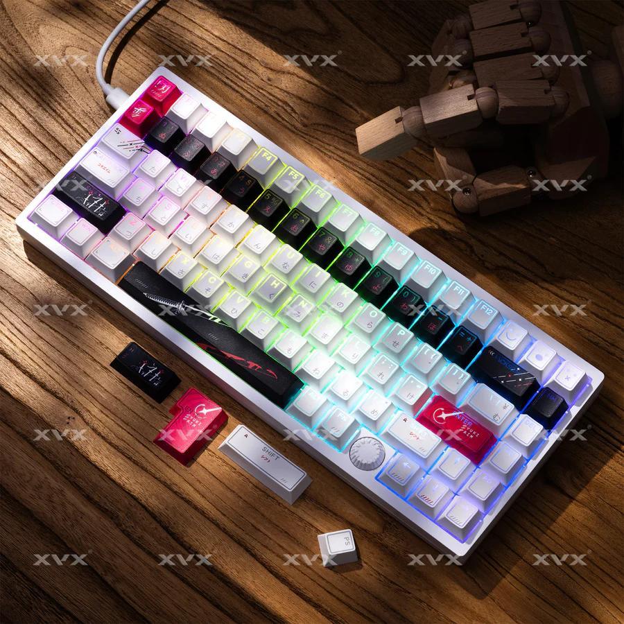 XVX Prism Yuki Aim Keycaps โปรไฟล์เชอร์รี่ Double Shot Shine ผ่าน PBT Keycap 142 คีย์