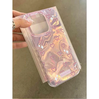 รัก เคสคู่ เคสไอโฟน11 สำหรับ IPhone 17 13 16 12 15 11 Pro Max XS XR X 7Plus 8Plus Max 7 6 6S 8 Plus SE ระลอกคลื่นน้ำ เคส