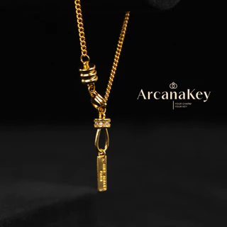 สร้อยข้อเท้าทรงสี่เหลี่ยมแกะสลักสไตล์เกาหลี น้ำหนักเบาทrendyในฤดูร้อน จากArcanaKey