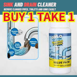 BUY 1 TAKE 1 Wild Tornado/World Quick Pass Powerful Sink and Drain Cleaner Kitchen Toilet Pipe