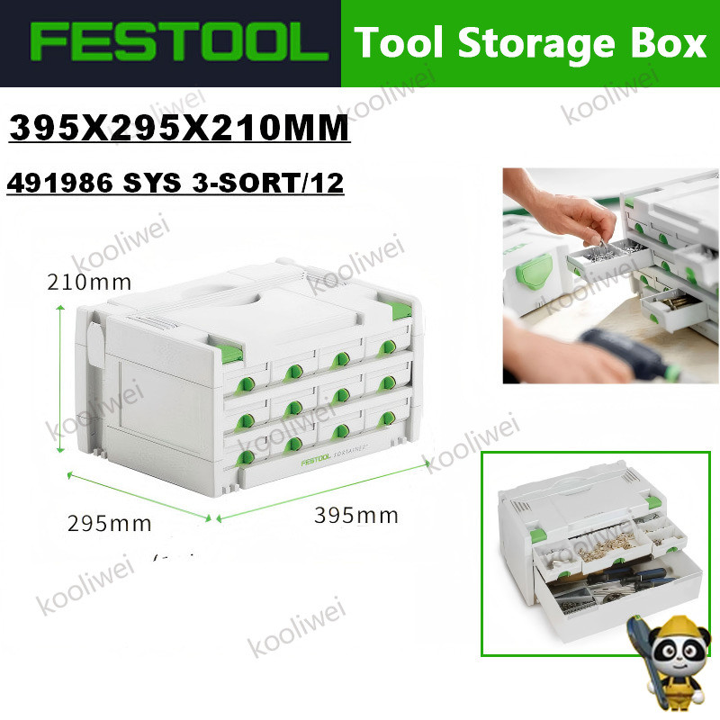 FESTOOL MINI-Systainer Multi-Function กระเป๋าถือพับได้ Handy กล่องเครื่องมือกล่องเก็บเครื่องมืออุปกร