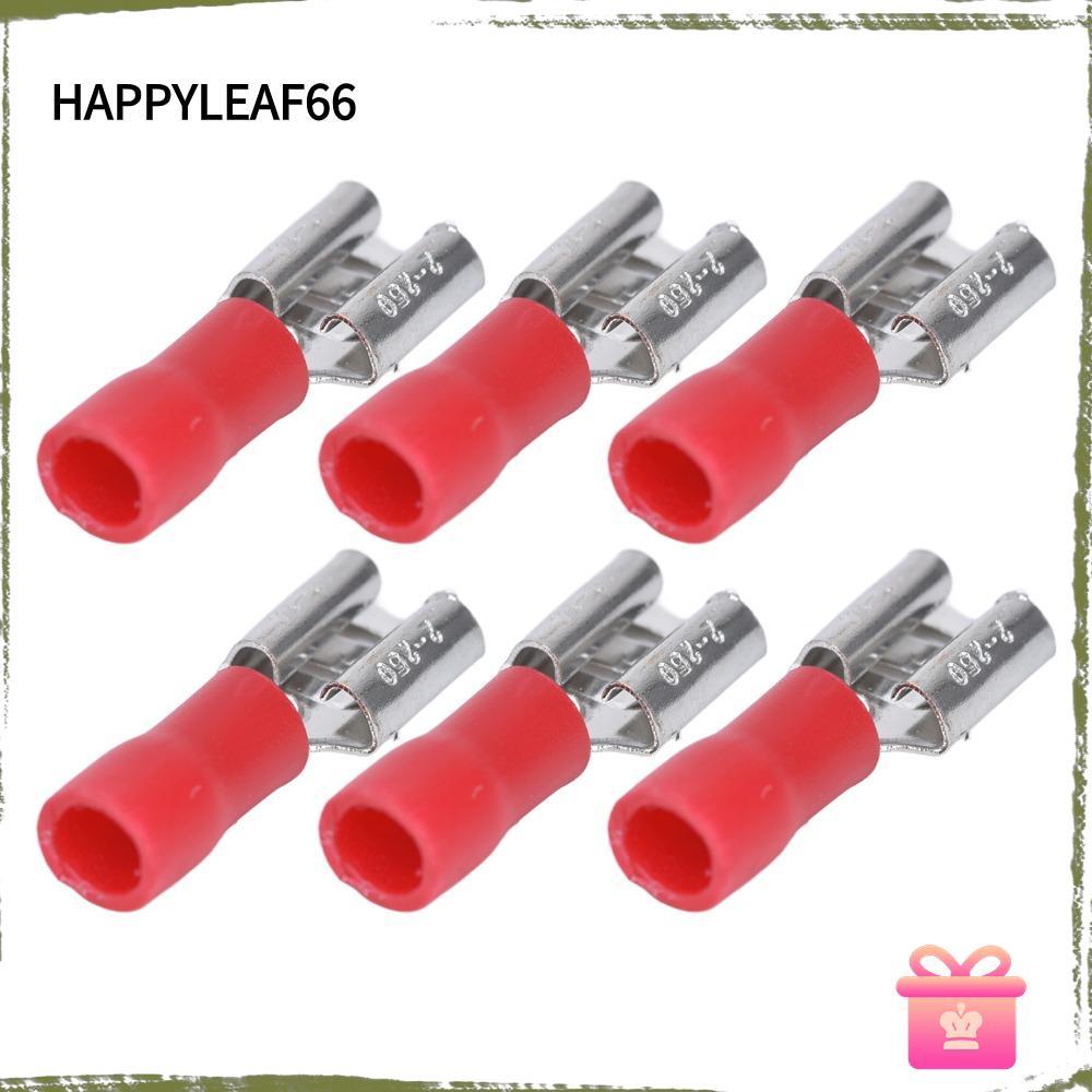 HAPPYLEAF66 100/200PCS หญิง Quick Disconnect Spade Terminals, 1.5-2.5 มม.(16-14 AWG) เปลือกฉนวน Crim