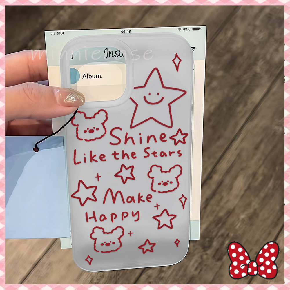 Shine star น่ารัก การ์ตูน cute เคสสำหรับไอโฟน17promax 16 11 case for iPhone13pro 15plus 14 13 12mini XR/XSMax 78 SE2020 ราคา ถูกที่สุด ดีลบีเคเค แกลเลอรีภาพที่ 5