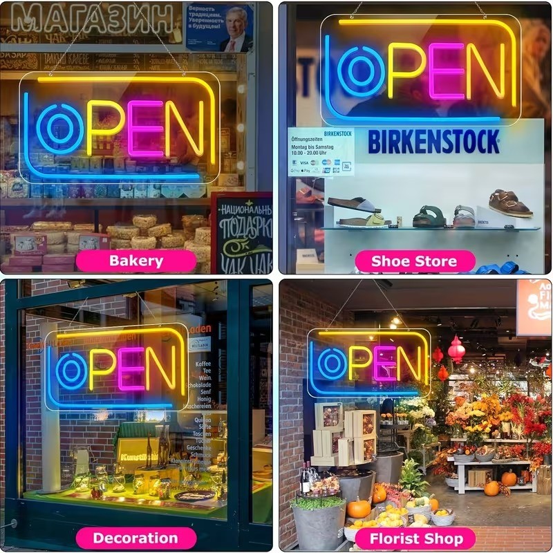 ป้ายไฟ ป้ายไฟร้าน ป้ายไฟตัวอักษร ป้ายไฟวิ่ง ป้ายไฟled ป้ายไฟopen 42x23cm งานอะคลิลิตใส สลับสี - รูปที่ 7
