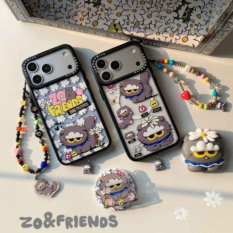 Kwon Ji-Dragon Cat เหมาะสําหรับ iPhone17Promax เคสโทรศัพท์ Apple 16Pro เคสป้องกันแม่เหล็กน่ารักการ์ต