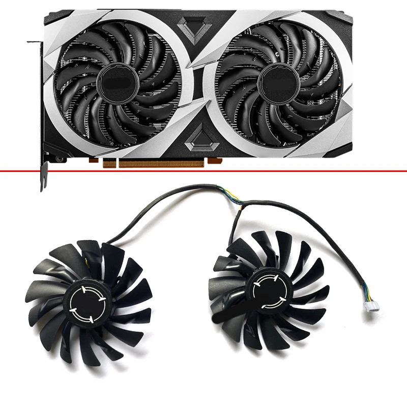 85 มม.4PIN PLD09210S12HH RX 6700 GPU Cooler พัดลมสําหรับ MSI RADEON RX 5600 5700 XT MECH OC RX5500 ก