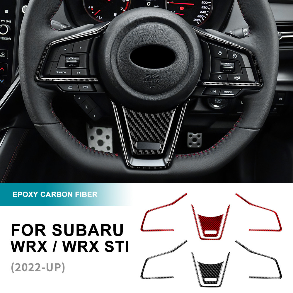 สําหรับ Subaru WRX WRX STI 2022-2025 พวงมาลัยปุ่ม Trim Lower Trim คาร์บอนไฟเบอร์การปรับเปลี่ยนภายในอ