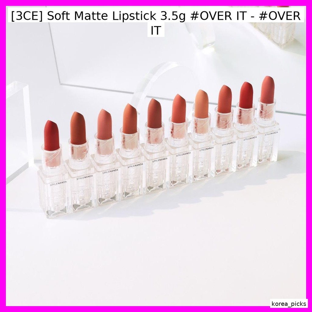 [3CE] Soft Matte Lipstick 3.5g #OVER มัน - #OVER IT / Korean Lipstick / Soft Matte Finish / ของแท้ 1