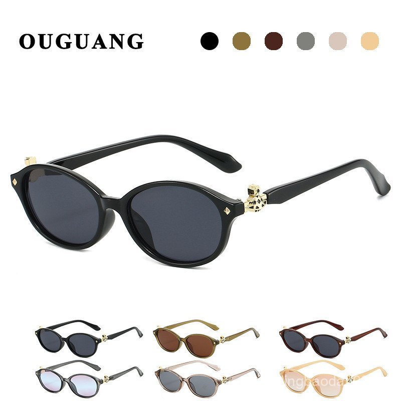 แว่นตากันแดดรูปไข่ Queen West Saturn Street ดีไซน์.High-End เทรนด์ Y2K