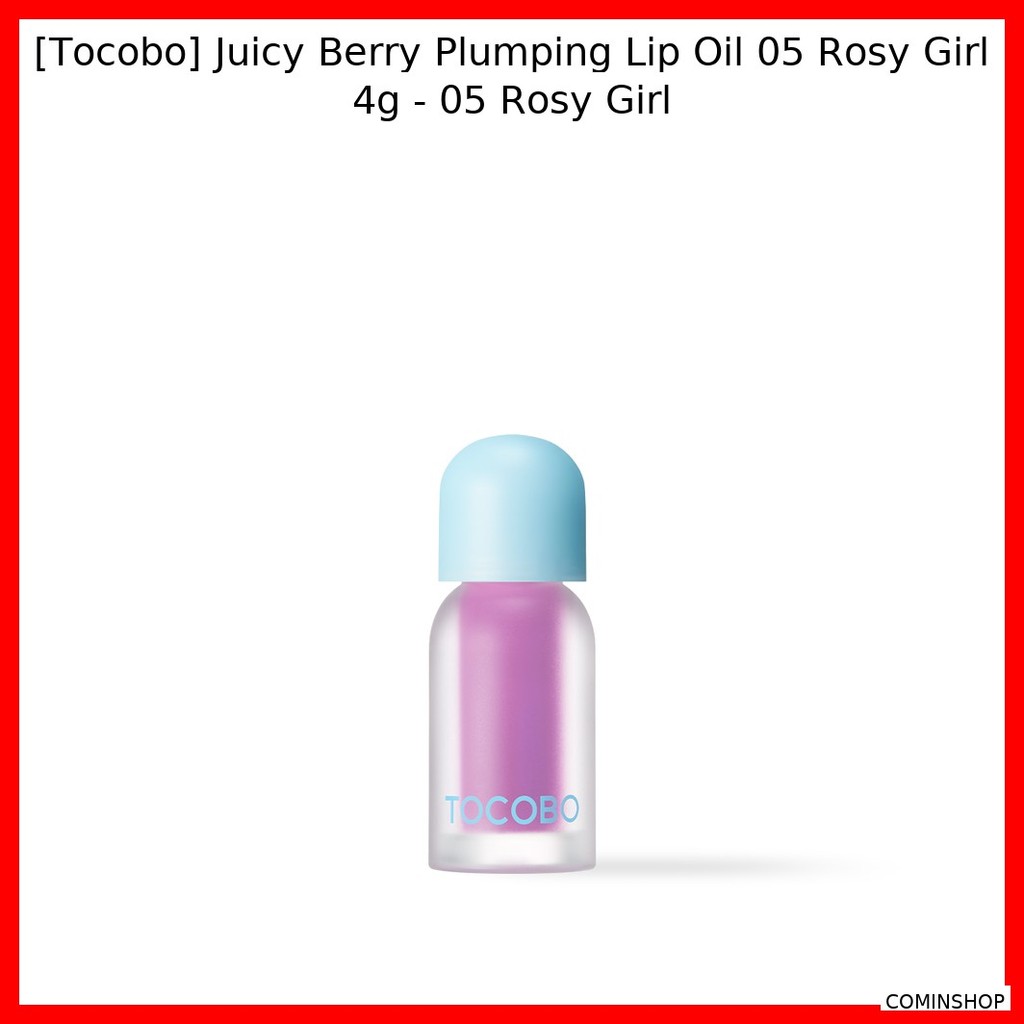 [Tocobo] Juicy Berry Plumping Lip Oil 05 Rosy Girl 4g - 05 Rosy Girl / Korean Lip Oil / Plumping Eff