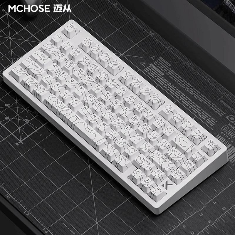 MCHOSE JET75 Magnetic Axis Mechanical Keyboard เกมเกมสํานักงานที่กําหนดเองคีย์บอร์ดแกนแม่เหล็กแบบมีส