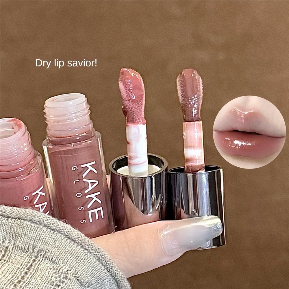 KAKE Glass Crystal Jelly Lip Gloss ลิปเอสเซนส์ น้ำมันบำรุงผิว ลิปสติกเนื้อบางเบา แต่งแต้มสีง่าย ลิปเ