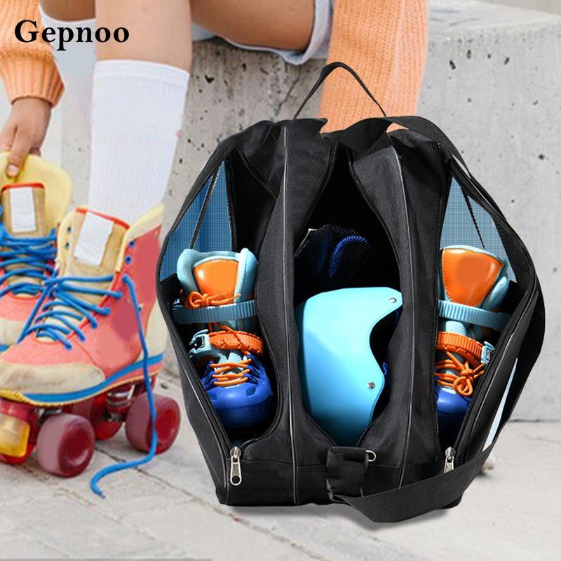Gepnoo Roller Skate Bag ทนทาน Ice Skating Bag สําหรับ Ice Hockey Skate Figure Skates