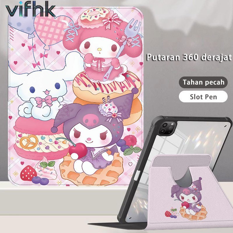SANRIO เคส ซานริโอ 3 พับ หมุนได้ 360° Smart Auto Lock - ดีไซน์เฉพาะสําหรับ XPAD30E 11"XPAD 11"/XPAD2