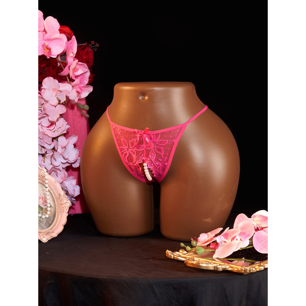 กางเกงใน 여성แบบ G-string และท่อนานาค์ ประดับด้วยลูกปัดและลูกไม้ ชุดชั้นในเซ็กซี่